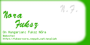 nora fuksz business card